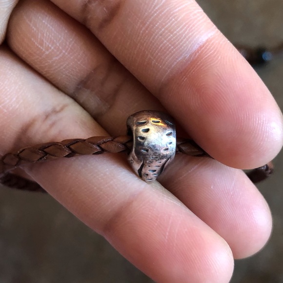 Pandora Leather Bracelet & Necklace Set with 7 Charms - Picture 10 of 12